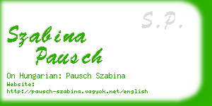 szabina pausch business card